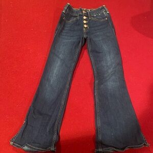 A&F flared leg Jean with slit at bottom 5/6